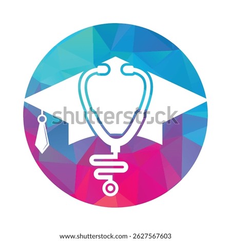 Medical School vector logo design. Medical student icon vector.