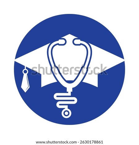 Medical School vector logo design. Medical student icon vector.