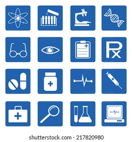 Medical and science icon set.Vector illustration
