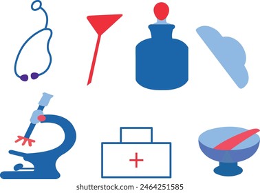 conjunto de Imagen de Vector de ciencias médicas