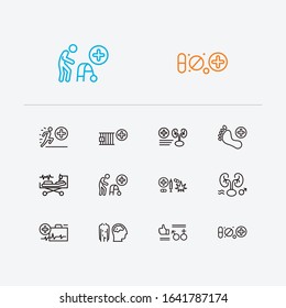 Medical Sciences Icons Set. Andrology And Medical Sciences Icons With Nephrology, Prison Healthcare And Sexual Health. Set Of Renal For Web App Logo UI Design.