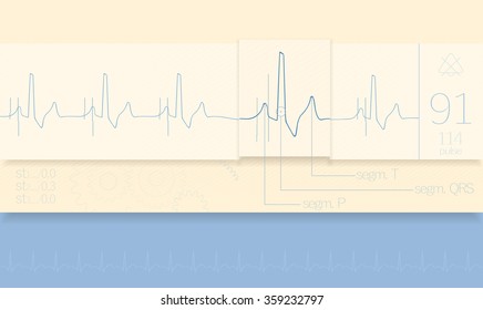 Medical and scientific technology on the surface of the monitor