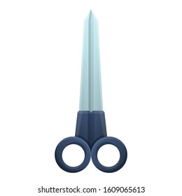 Medical scissors icon. Cartoon of medical scissors vector icon for web design isolated on white background