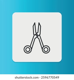 Medical Scissors icon. Editable stroke. Vector illustration	