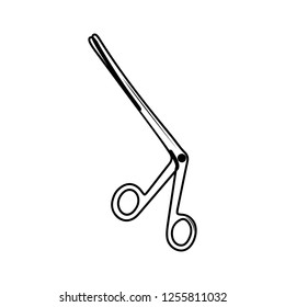 medical scissors icon. Element of cyber security for mobile concept and web apps icon. Thin line icon for website design and development, app development
