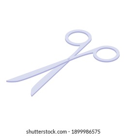 Medical scissors icon. Isometric of medical scissors vector icon for web design isolated on white background
