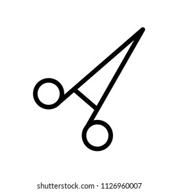 Medical scissors icon vector icon. Simple element illustration. Medical scissors symbol design. Can be used for web and mobile.