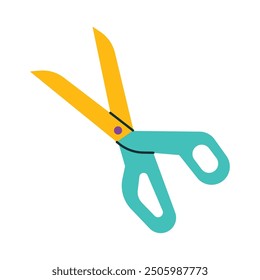 Medical scissors tool equipment icon on white.