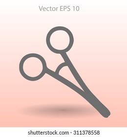 Medical scissors vector illustration