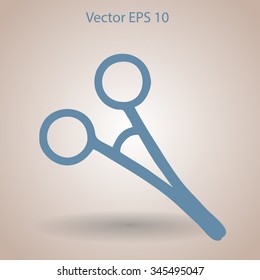 Medical scissors vector illustration