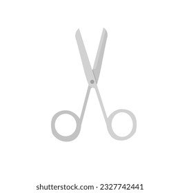 Medical scissors vector illustration. Surgical scissors clipart. Doctor's scissors. Falt vector in cartoon style isolated on white background.