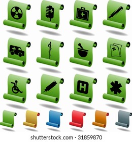 Medical Scroll Icon Set