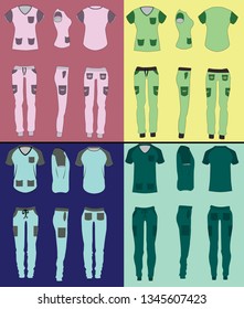 Medical scrubs design for doctors and nurses 