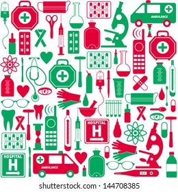 Medical seamless background.