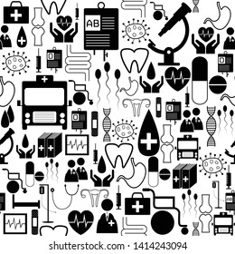 medical seamless pattern background icon.