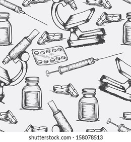 medical seamless pattern can be used for wallpaper, website background, textile printing