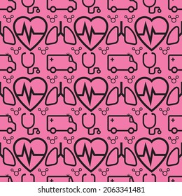 Medical Seamless pattern design . Vector Illustration.