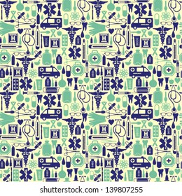 Medical seamless vector pattern.