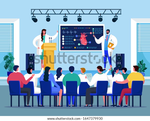 Medical Seminar Conference Doctors Meeting On Stock Vector (Royalty ...