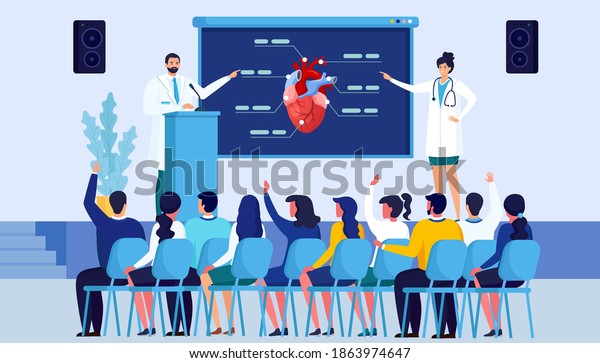 Medical Seminar Conference Doctors Meeting Room Stock Vector (Royalty ...