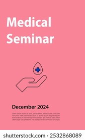 Medical seminar Poster Vector illustration