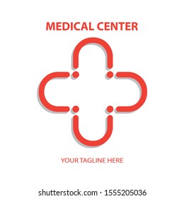 Medical Service Center Logo Vector Illustration Design in Withe Background