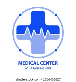Medical Service Center Logo Vector Illustration Design in Withe Background