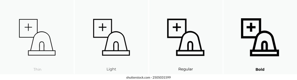 medical service icon. Thin, Light Regular And Bold style design isolated on white background
