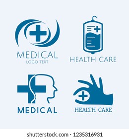 Medical service logos vector set