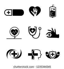 Medical service logos vector set