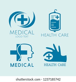 Medical service logos vector set