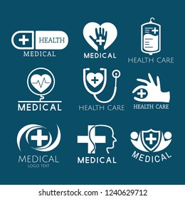 Medical Service Logos Vector Set Stock Vector (Royalty Free) 1240629712 ...