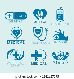 Medical service logos vector set