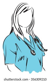 medical service nurse doctor illustration