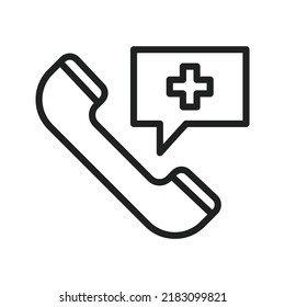 Medical Service on Call icon vector image. Can also be used for Physical Fitness. Suitable for mobile apps, web apps and print media.