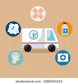 medical service set icons