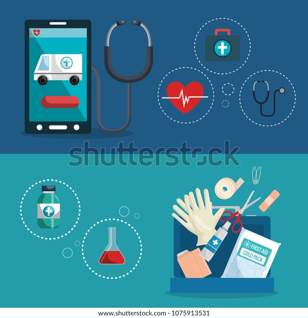 medical service set\
icons