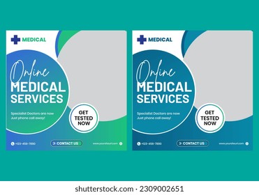 Medical service social media advantaging creative corporate instagram social media post design	
