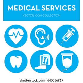 Medical services icon set
