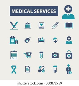 Medical services icons