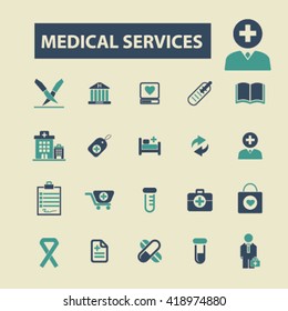 medical services icons
