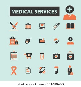 medical services icons