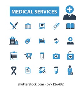 medical services icons
