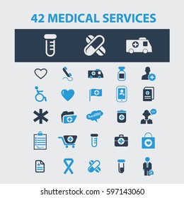 medical services icons
