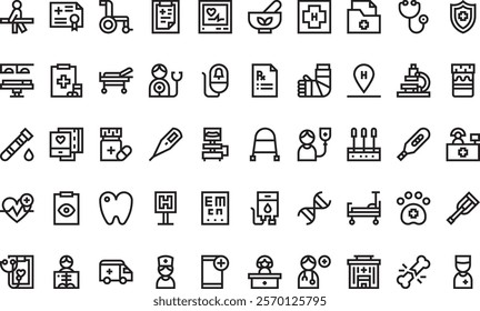 Medical services icons  High-Quality Vector Icons Collection with Editable Stroke. Ideal for Professional and Creative Projects.