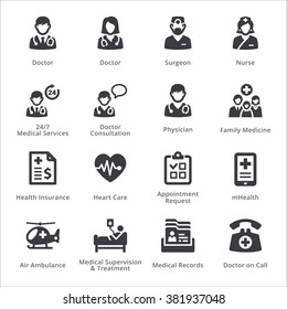 Medical Services Icons Set 1 - Sympa Series | Black