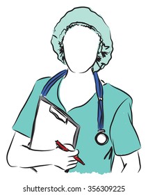 medical services nurse doctor illustration 2