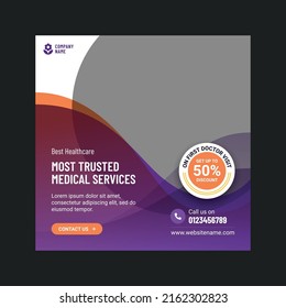 Medical Services Social Media Post And Web Banner Template