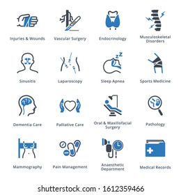 Medical Services & Specialties Icons Set 5 - Blue Series