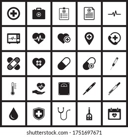 medical set icon , health set icon